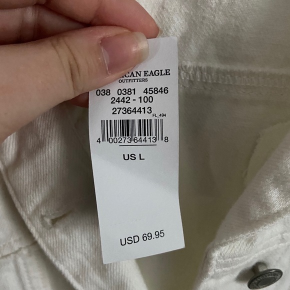 distressed white denim jacket - Picture 7 of 7